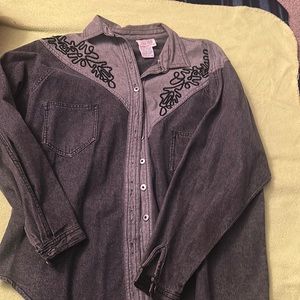 Jean, embroidered jacket